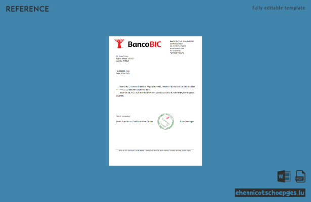 Angola Bancobic Referenzmuster Vorschau